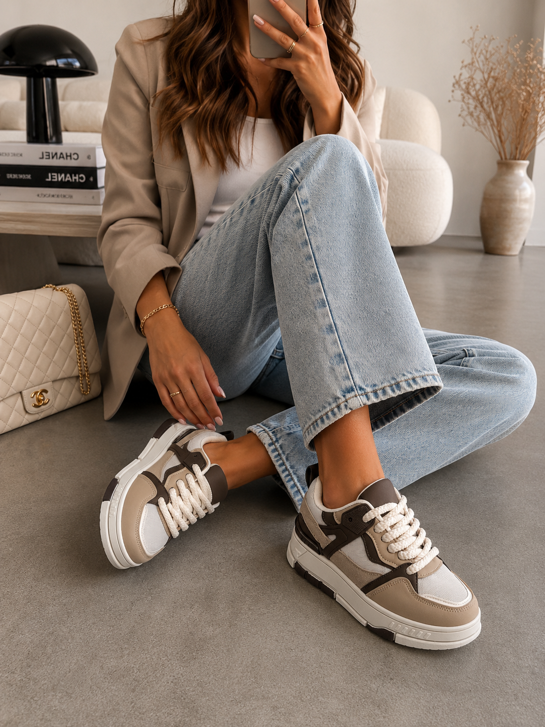 Sneakers « GIULIA » CHOCO BEIGE
