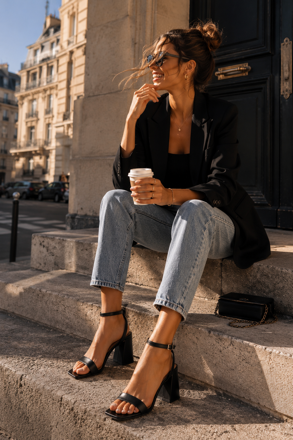 Talons « VENEZIA » NOIR