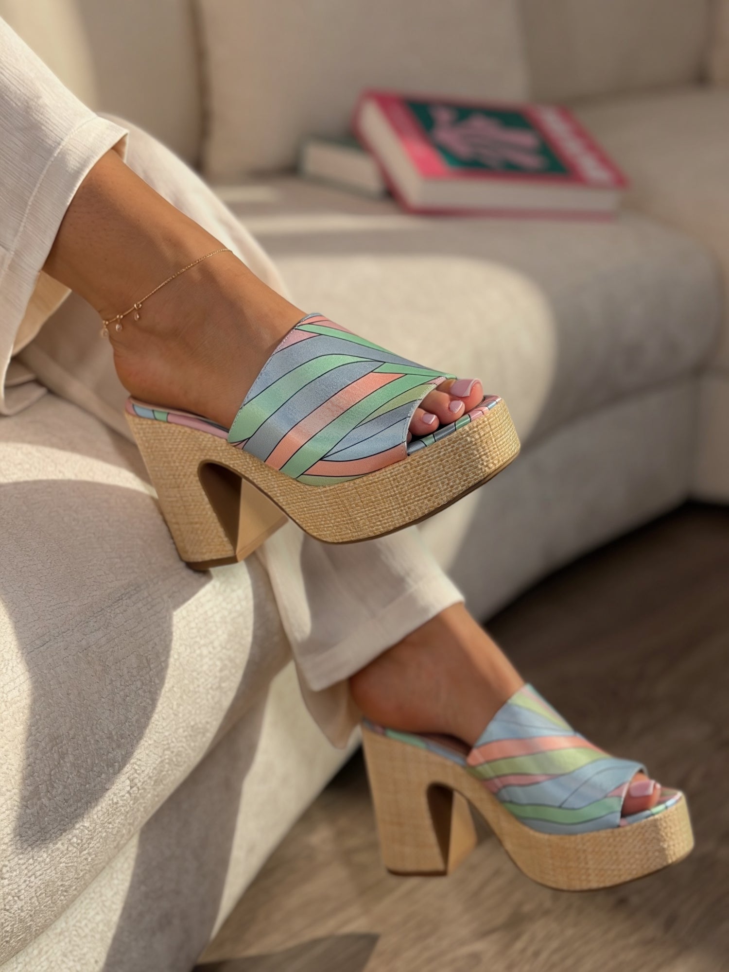 Talons « OCEANE » BLEU