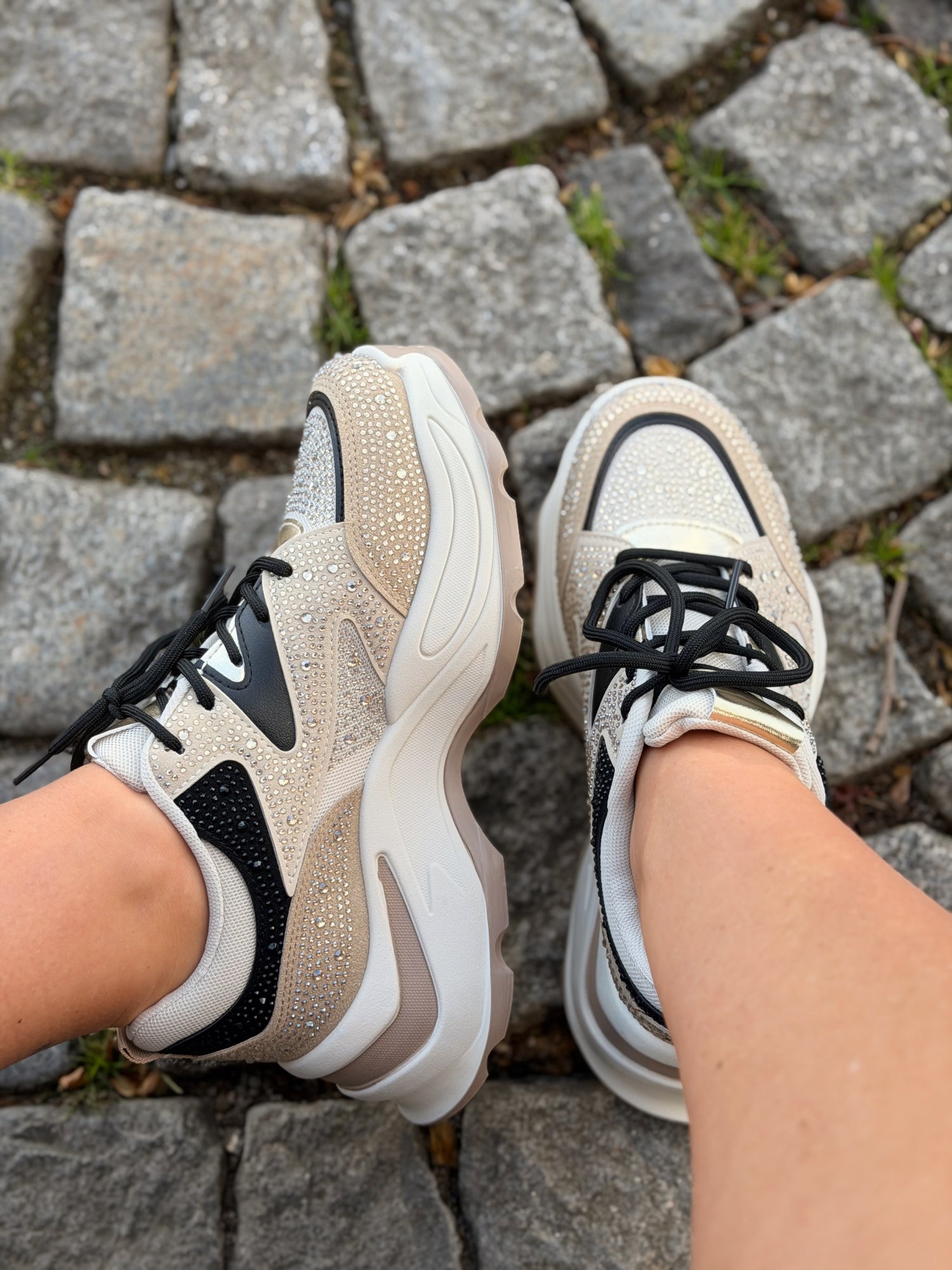 Sneakers « LOLA » BEIGE/NOIR