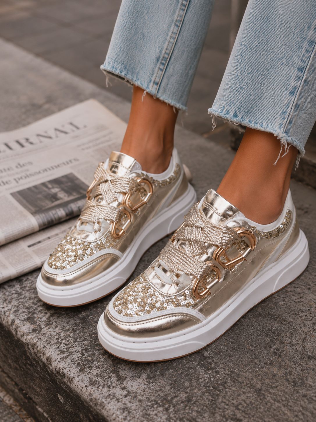 Sneakers « LALIE » GOLD